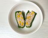 レンチンで！ピーマンのツナコーン詰め🌽作り方4写真