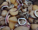 秋三昧💫イカ・里芋•大根•しめじの簡単煮物作り方6写真