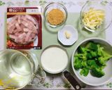 超簡単夕飯ワンパンでブロッコリーのクリームパスタ作り方1写真