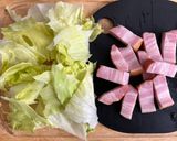 裏ワザでパラパラ！レタスチャーハン作り方1写真