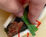 竹輪の梅ねぎ海苔巻き作り方5写真
