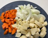 【簡単夕食】麻婆茄子風のせ野菜カレー作り方1写真