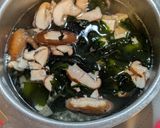 豆腐とわかめと椎茸のお味噌汁作り方1写真