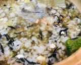 鍋の〆●ひじき雑炊作り方1写真