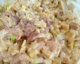焼肉の生だれ鶏むね肉と長ネギミニチヂミ作り方6写真
