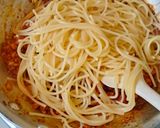椎茸入りバジルトマトミートスパゲティ作り方7写真