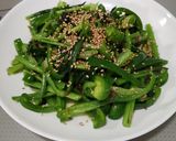 すぐできるピーマンと小松菜の炒め物作り方5写真