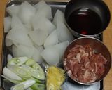 大根と豚肉の煮物作り方1写真