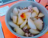 ＊コールラビ入り大根と豚バラの煮物＊作り方6写真