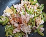 夏バテ！簡単夏の夕飯ゴーヤ豚こま生姜焼き弁当主菜作り方7写真