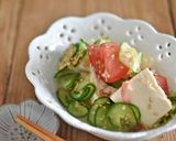 夏野菜と豆腐のひんやりだし漬け作り方5写真
