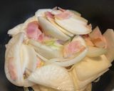 かぶとベーコンのミルクスープ作り方1写真