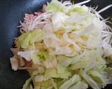 簡単夕食昼食ワンパンでキャベツ挽肉もやし焼きそば作り方4写真