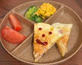 2歳息子のお気に入り朝食ピザパンケーキ作り方6写真