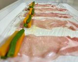 レンジで時短！人参といんげんの彩り肉巻き作り方5写真