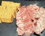 茄子と厚揚げの豚バラめんつゆ味噌炒め作り方2写真