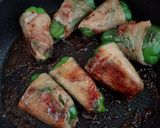 チーズ in丸ごとピーマン × 豚ロース作り方5写真