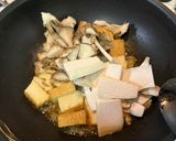 【簡単副菜】厚揚げときのこのガリバタ炒め作り方3写真