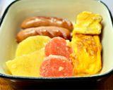 簡単朝食♡ウインナーと卵焼きとじゃがいも人参添え作り方4写真