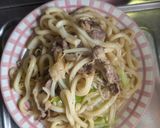 とっても簡単★野菜と牛こま肉の焼きうどん作り方3写真