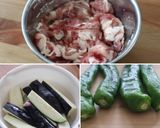 豚こま肉&夏野菜の甘辛コチュ揚げ焼き浸し作り方1写真