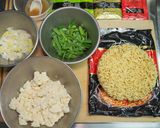 炒りニラ豆腐の辛ラーメンブラック作り方2写真