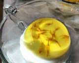 紅花で２色牛乳寒天ゼリー作り方9写真