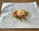 豚こまと夏野菜のみそチーズ包み焼き作り方3写真
