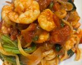 エビほうれん草トマトパスタ♪作り方10写真