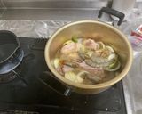 豚と魚介のカタプラーナ鍋　ポルトガル料理作り方3写真