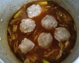 手作り鶏団子と アスパラ 舞茸のケチャップ煮込み作り方7写真