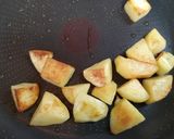 簡単夕飯主菜ブロッコリーとじゃがいも蛸バジル炒め作り方5写真