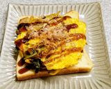 残り焼きそばアレンジ✳焼きそばトースト作り方6写真