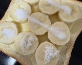 グラニュー糖メープルバナナチーズトースト作り方2写真