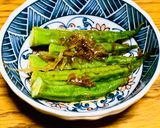 簡単！焼きオクラのタレかけ♡鰹節たっぷり作り方5写真