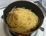 簡単★茗荷の和風ペペロンチーノ作り方4写真