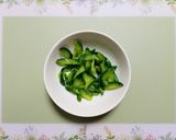 夏の夕飯簡単昼食胡瓜豚しゃぶゴマダレ素麺作り方5写真