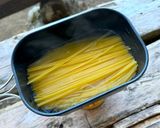 ▲山ごはん▲ごちそう肉盛りパスタ作り方4写真