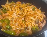 ♡簡単ランチ♡もちもちうどんナポリタン♡作り方3写真