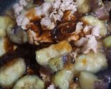 トロッ旨♪秋ナスと豚肉の甘辛丼作り方5写真
