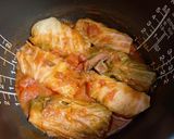 炊飯器で作るオクラ入りロールキャベツ作り方4写真