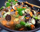 ご飯がすすむ♪なすとひき肉の味噌炒め丼作り方4写真