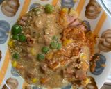 レンジ簡単洋風ビリヤニ風味炒飯弁当作り方5写真