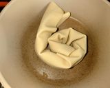 豆腐皮丸めてハンバーグ作り方3写真