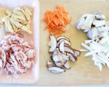 【豚キノコの炊き込みご飯（柚子胡椒）】作り方1写真