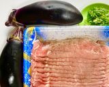 豚ロース薄切り肉とナスのカンタン酢炒め作り方1写真
