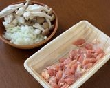 包まない♫ふわとろデミきのこオムライス作り方1写真