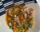 全てレンジキムチソース味オムライス弁当作り方3写真