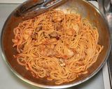 鶏ときのこのトマトソースパスタ作り方10写真