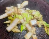 白菜と長ネギの焦がし醤油炒め作り方4写真